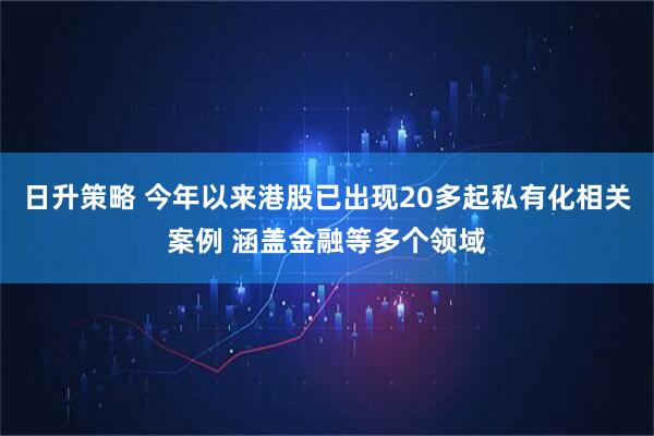 日升策略 今年以来港股已出现20多起私有化相关案例 涵盖金融等多个领域